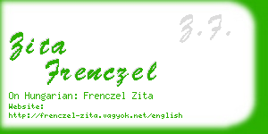 zita frenczel business card